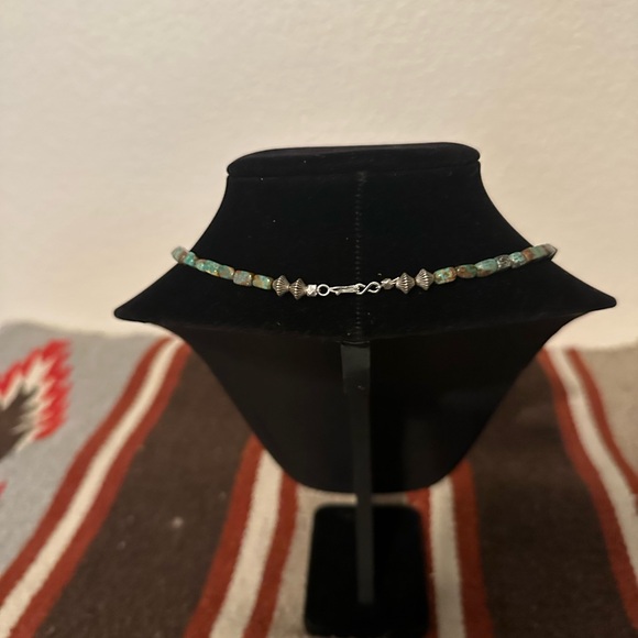 Vintage sterling silver and turquoise necklace Hand Crafted “One of a Kind” Turquoise & Vintage Sterling Silver Necklace